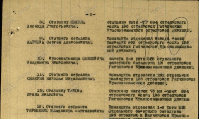 1 февраля 1944 года был награжден орденом Славы III степени Леонид Григорьевич Мишин