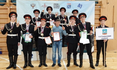 Команда Гатчинского муниципального района - Чемпионы Допризывной молодежи Ленинградской области